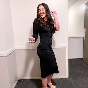 Formal One Shoulder Black Dress